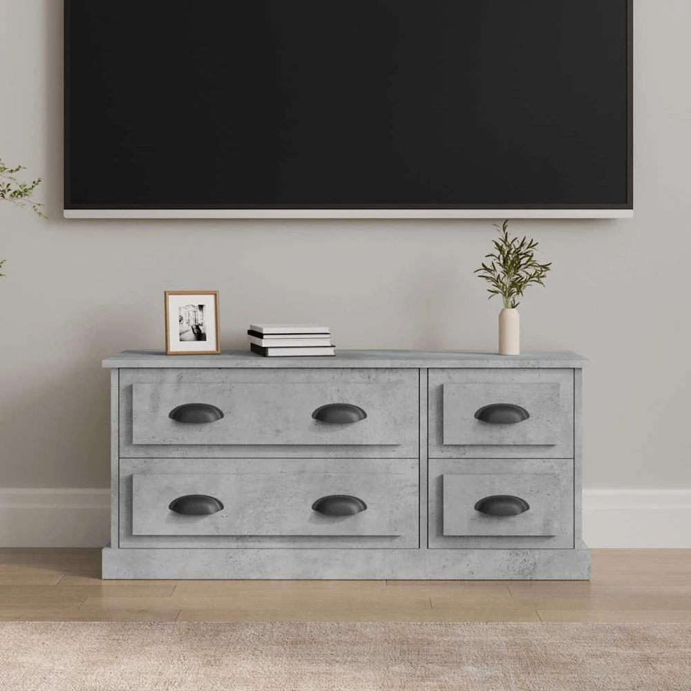 TV staliukas Televizoriaus spintelė, betono pilka, 100x35,5x45cm, mediena