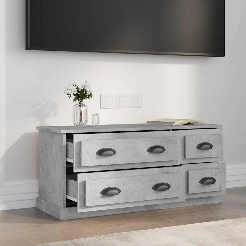 TV staliukas Televizoriaus spintelė, betono pilka, 100x35,5x45cm, mediena
