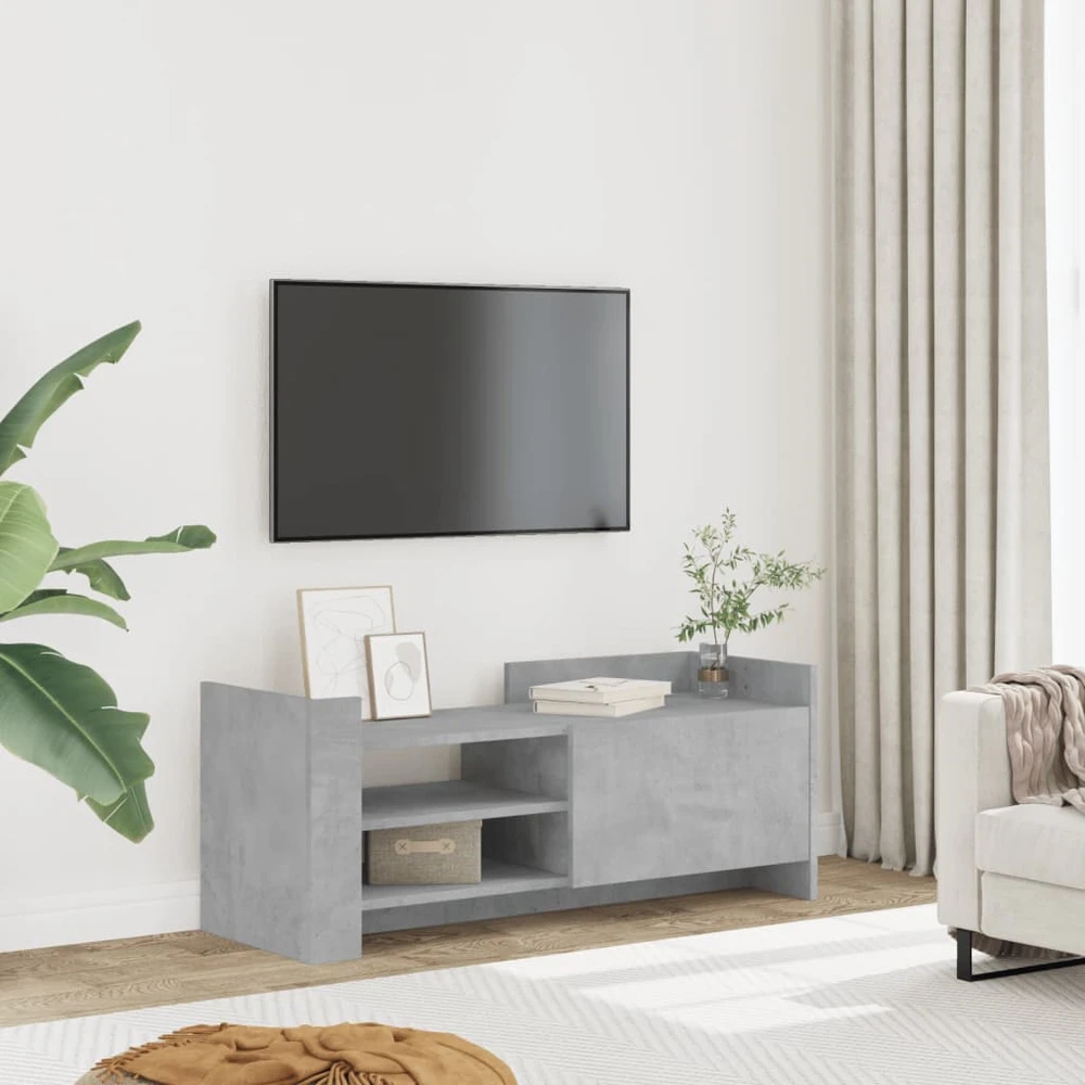 TV staliukas Televizoriaus spintelė, betono pilka, 100x35x40cm, mediena