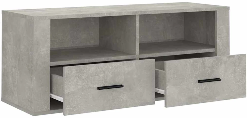 TV staliukas Televizoriaus spintelė, betono pilka, 100x35x40cm, mediena