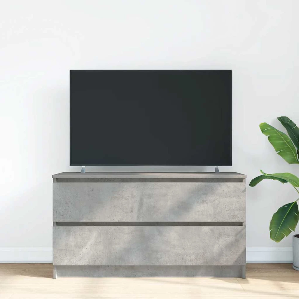 TV staliukas Televizoriaus spintelė, betono pilka, 100x35x54 cm, mediena