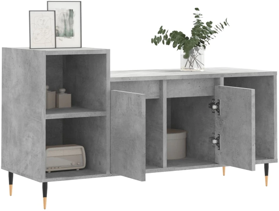 TV staliukas Televizoriaus spintelė, betono pilka, 100x35x55cm, mediena