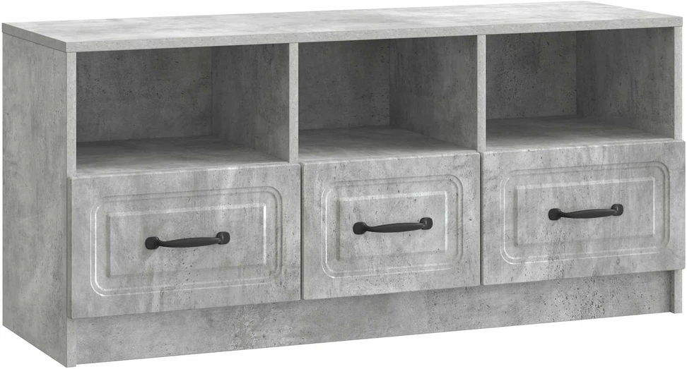 TV staliukas Televizoriaus spintelė Betono pilka 102 x 34,5 x 47 cm