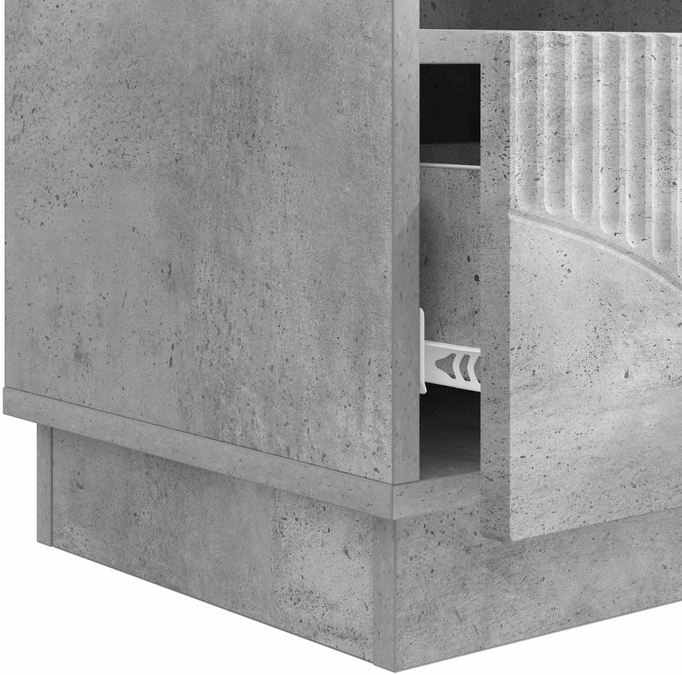 TV staliukas Televizoriaus spintelė Betono pilka 102 x 34,5 x 47 cm