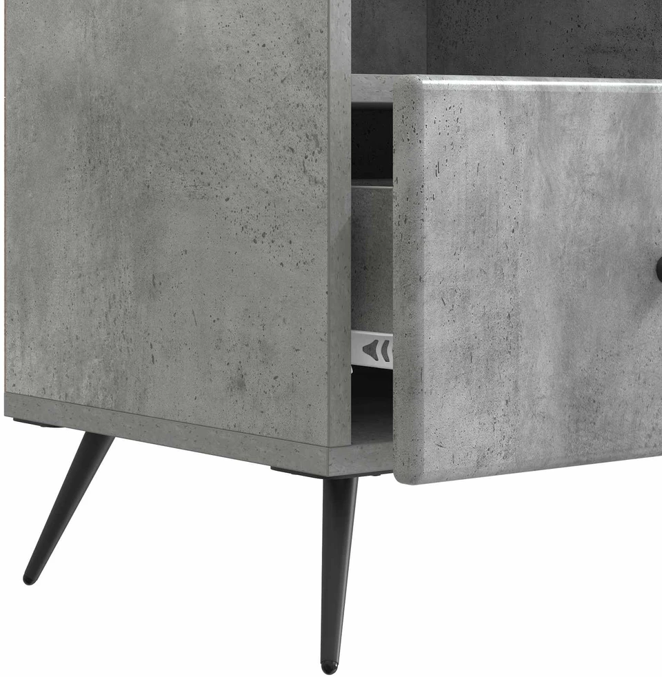 TV staliukas Televizoriaus spintelė Betono pilka 102 x 34,5 x 50 cm