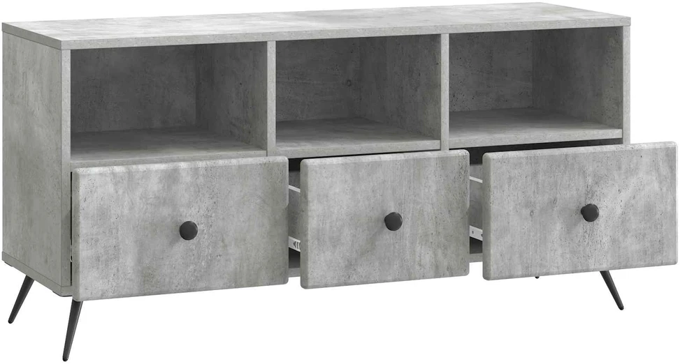 TV staliukas Televizoriaus spintelė Betono pilka 102 x 34,5 x 50 cm