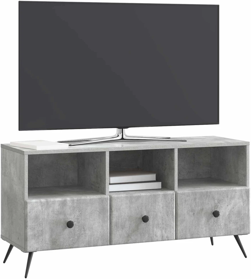 TV staliukas Televizoriaus spintelė Betono pilka 102 x 34,5 x 50 cm