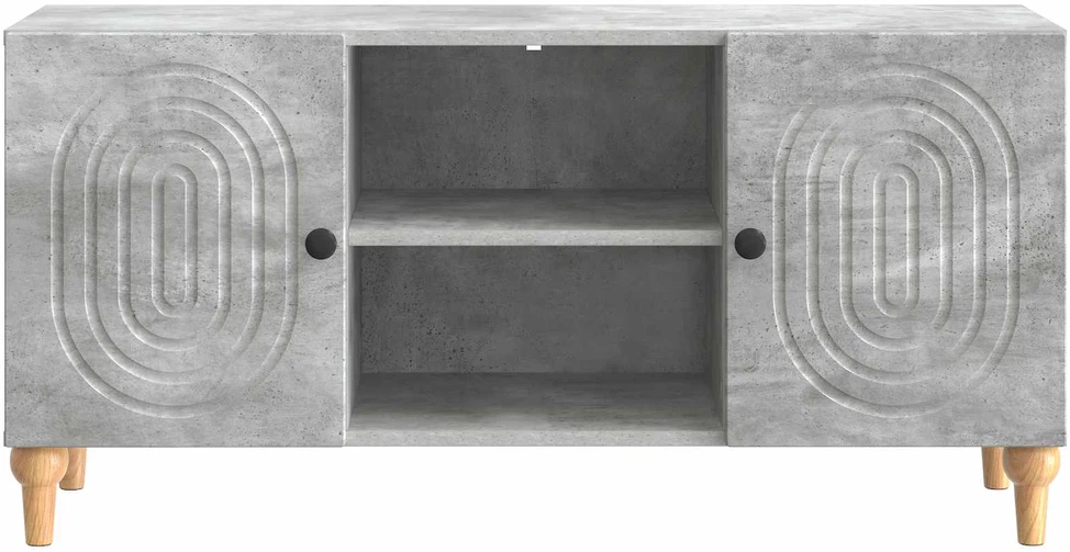 TV staliukas Televizoriaus spintelė Betono pilka 102 x 34,5 x 50 cm