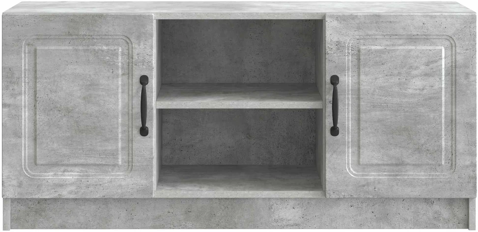 TV staliukas Televizoriaus spintelė Betono pilka 102 x 34,5 x 47 cm