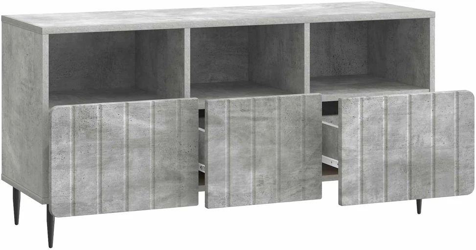 TV staliukas Televizoriaus spintelė Betono pilka 102 x 34,5 x 50 cm