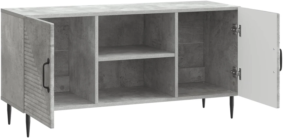 TV staliukas Televizoriaus spintelė Betono pilka 102 x 34,5 x 50 cm
