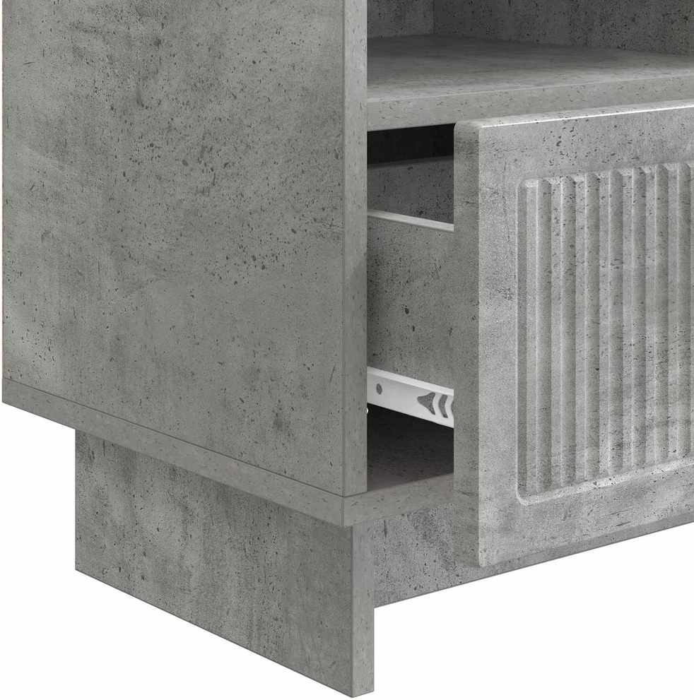 TV staliukas Televizoriaus spintelė Betono pilka 102 x 34,5 x 50 cm
