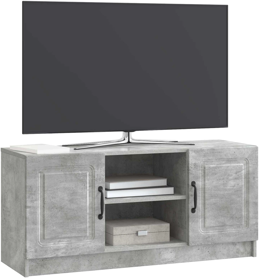 TV staliukas Televizoriaus spintelė Betono pilka 102 x 34,5 x 47 cm