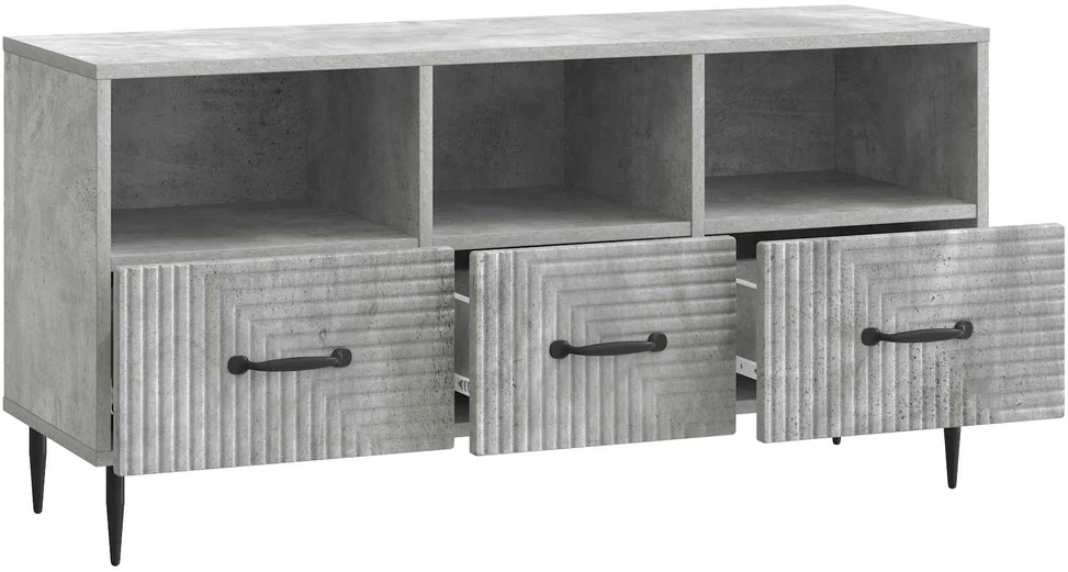 TV staliukas Televizoriaus spintelė Betono pilka 102 x 34,5 x 50 cm