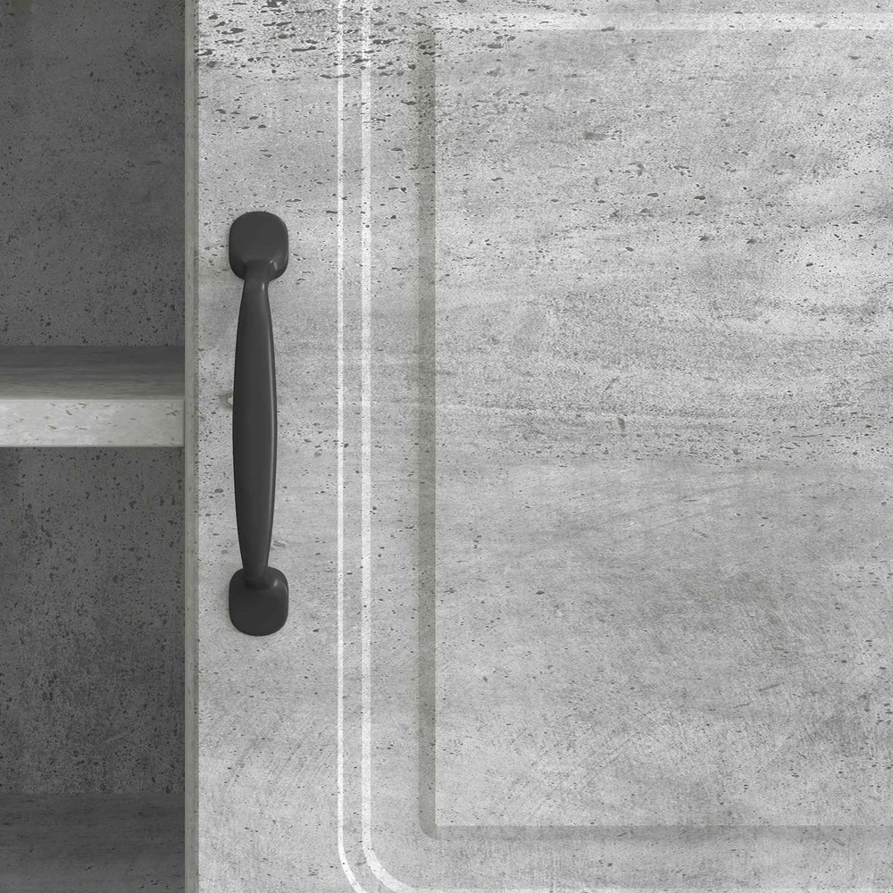 TV staliukas Televizoriaus spintelė Betono pilka 102 x 34,5 x 47 cm