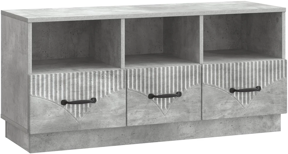 TV staliukas Televizoriaus spintelė Betono pilka 102 x 34,5 x 47 cm