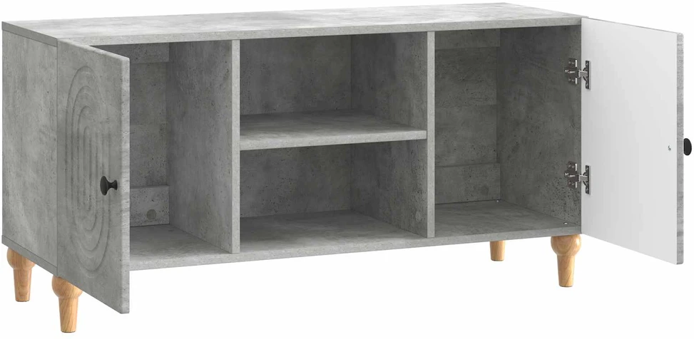 TV staliukas Televizoriaus spintelė Betono pilka 102 x 34,5 x 50 cm