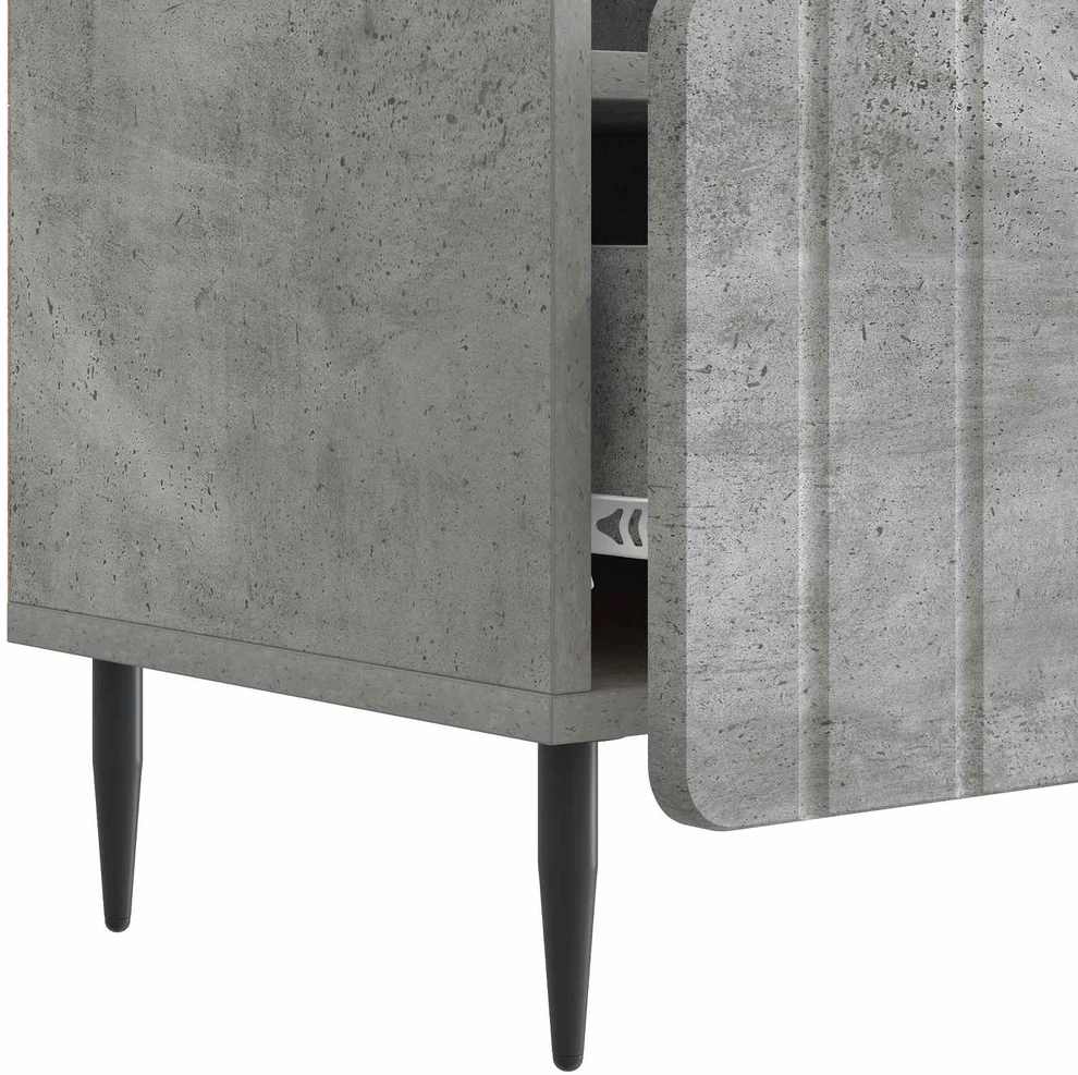 TV staliukas Televizoriaus spintelė Betono pilka 102 x 34,5 x 50 cm
