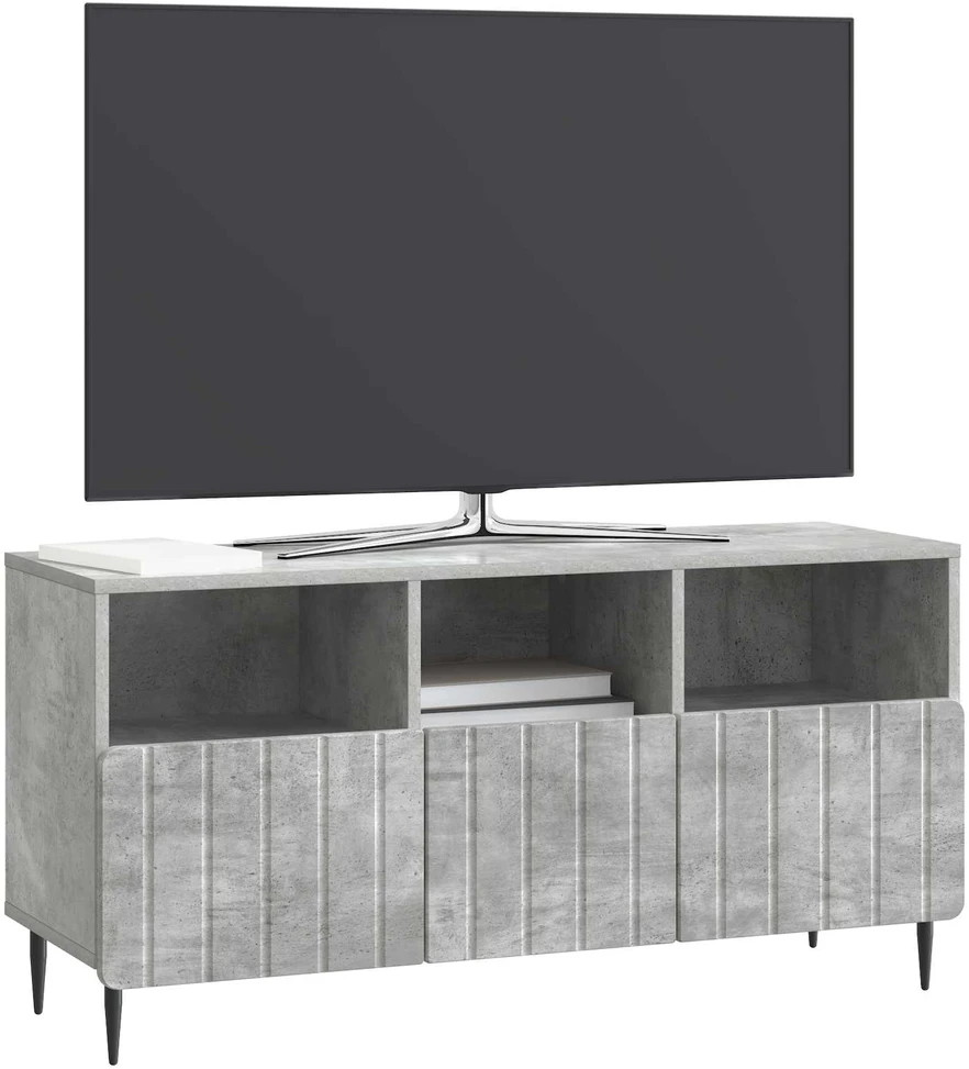 TV staliukas Televizoriaus spintelė Betono pilka 102 x 34,5 x 50 cm