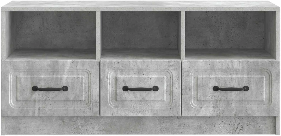 TV staliukas Televizoriaus spintelė Betono pilka 102 x 34,5 x 47 cm