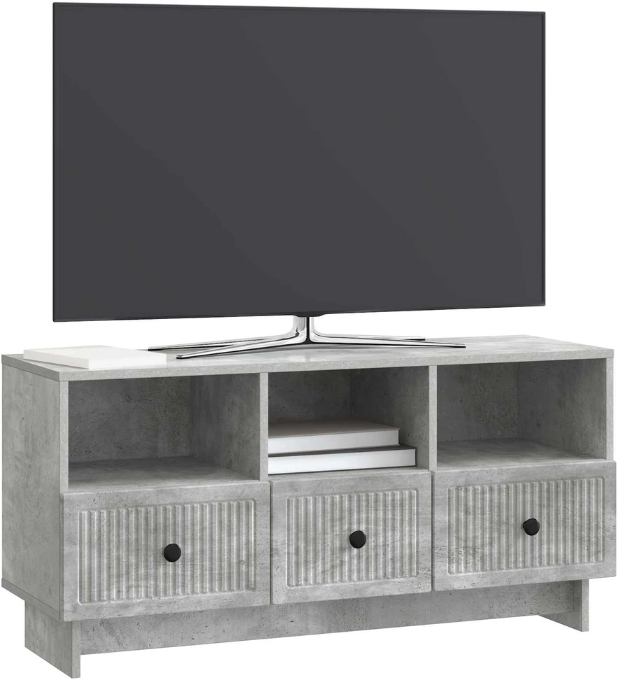 TV staliukas Televizoriaus spintelė Betono pilka 102 x 34,5 x 50 cm