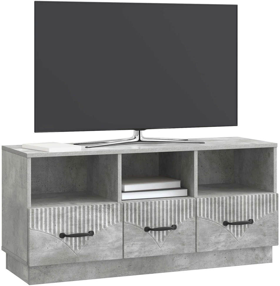 TV staliukas Televizoriaus spintelė Betono pilka 102 x 34,5 x 47 cm