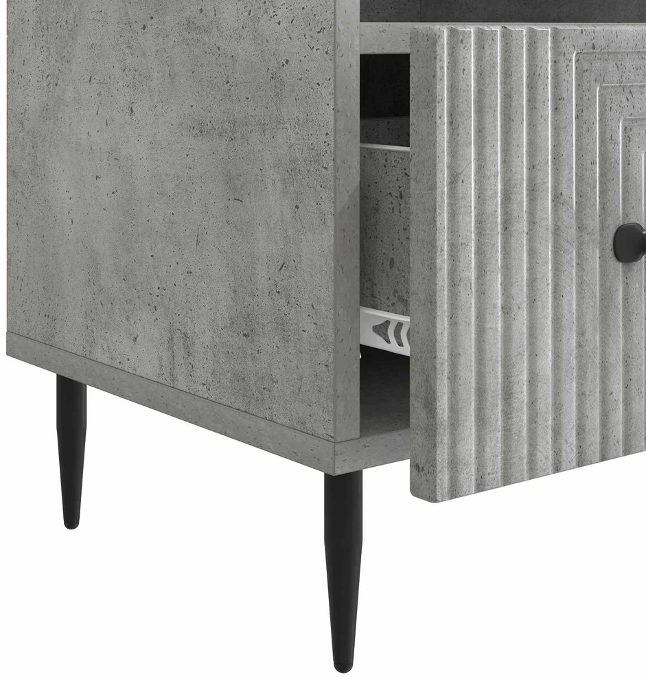 TV staliukas Televizoriaus spintelė Betono pilka 102 x 34,5 x 50 cm