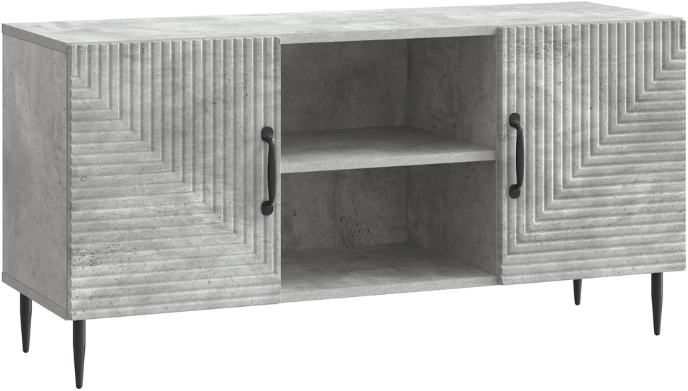 TV staliukas Televizoriaus spintelė Betono pilka 102 x 34,5 x 50 cm