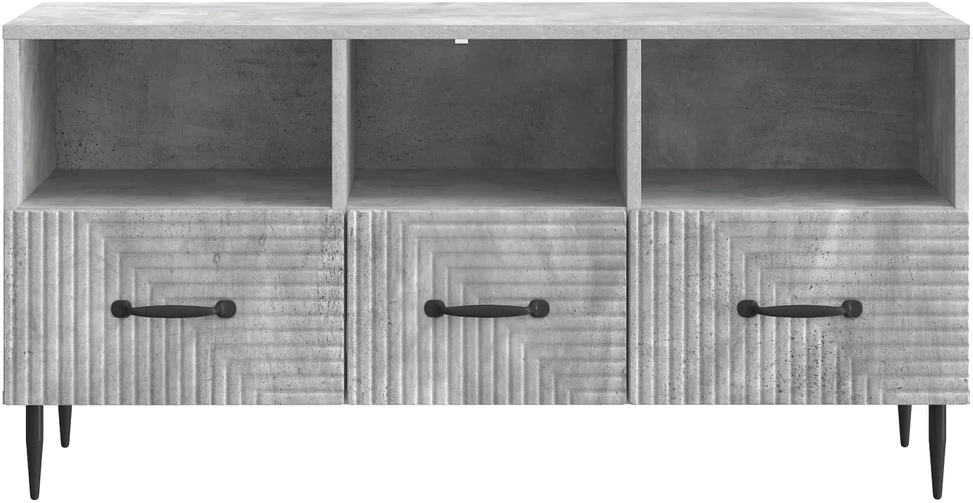 TV staliukas Televizoriaus spintelė Betono pilka 102 x 34,5 x 50 cm