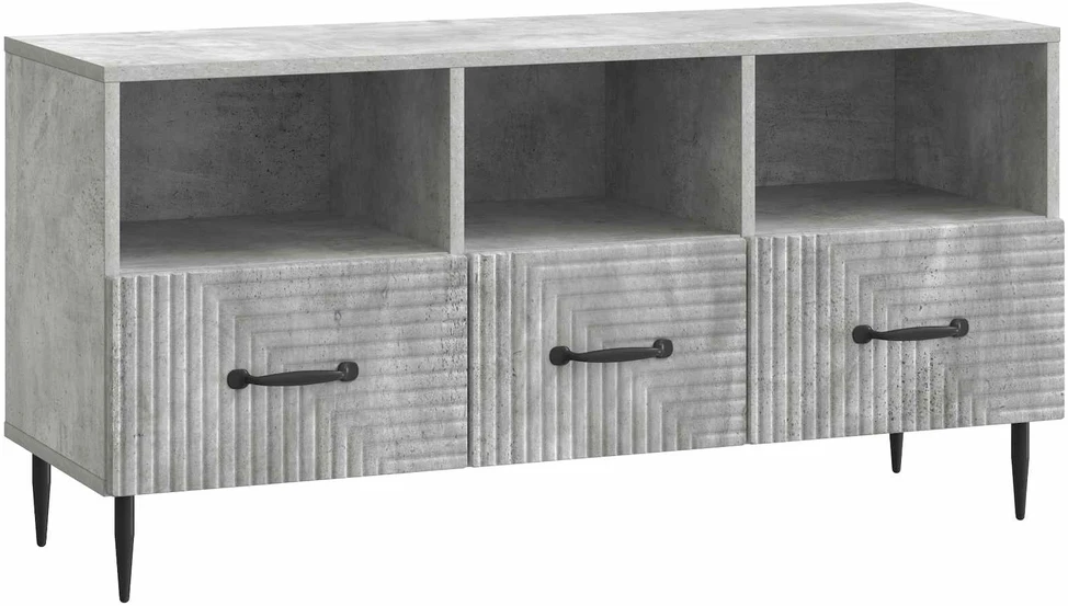 TV staliukas Televizoriaus spintelė Betono pilka 102 x 34,5 x 50 cm