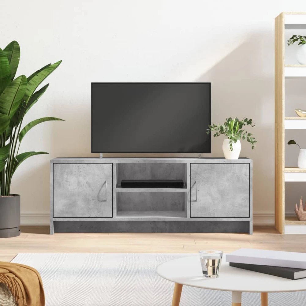 TV staliukas Televizoriaus spintelė, betono pilka, 102x30x37,5cm, mediena