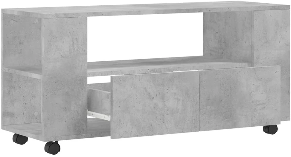 TV staliukas Televizoriaus spintelė, betono pilka, 102x34,5x43cm, mediena