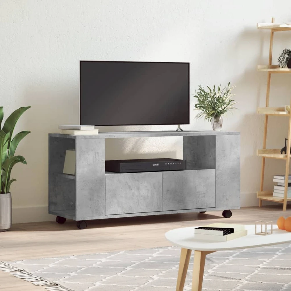TV staliukas Televizoriaus spintelė, betono pilka, 102x34,5x43cm, mediena