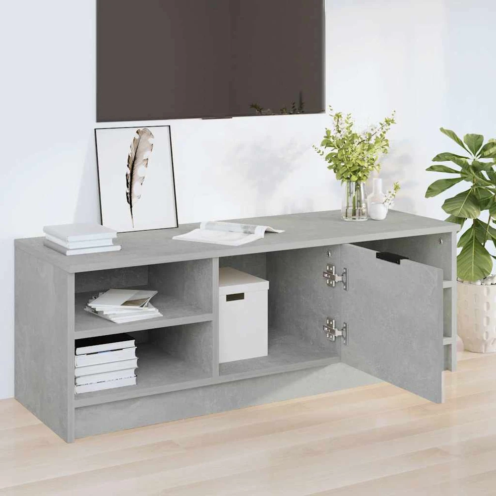 TV staliukas Televizoriaus spintelė, betono pilka, 102x35,5x36,5cm, mediena