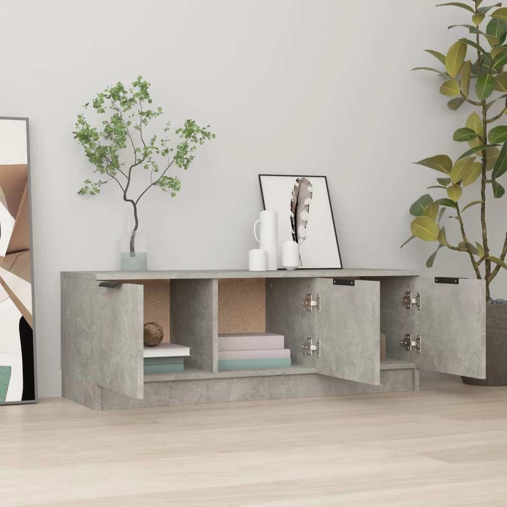 TV staliukas Televizoriaus spintelė, betono pilka, 102x35x36,5cm, mediena