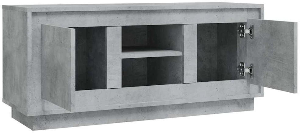 TV staliukas Televizoriaus spintelė, betono pilka, 102x35x45cm, mediena