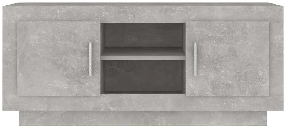 TV staliukas Televizoriaus spintelė, betono pilka, 102x35x45cm, mediena