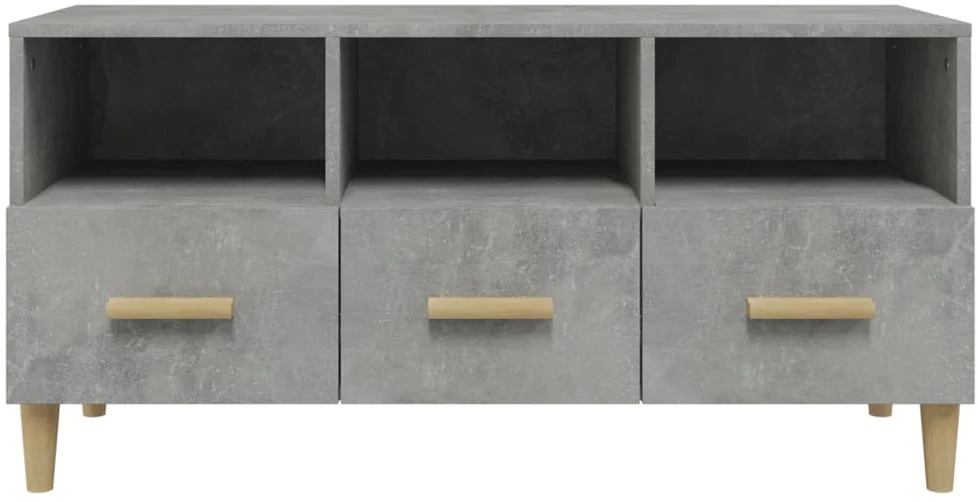 TV staliukas Televizoriaus spintelė, betono pilka, 102x36x50cm, mediena