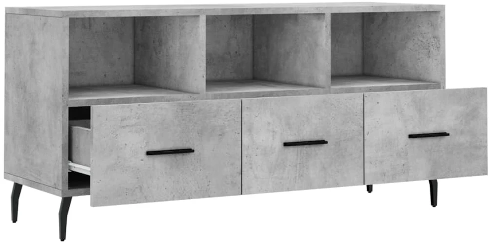 TV staliukas Televizoriaus spintelė, betono pilka, 102x36x50cm, mediena