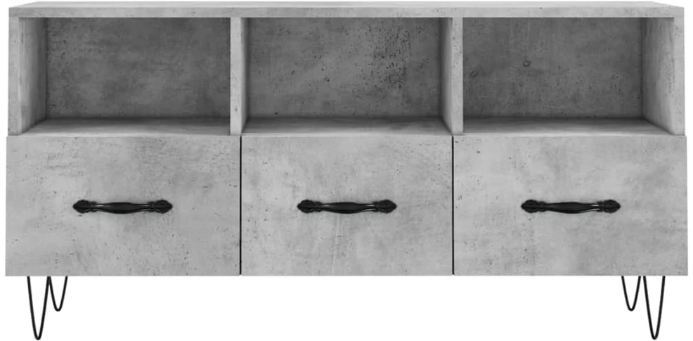 TV staliukas Televizoriaus spintelė, betono pilka, 102x36x50cm, mediena