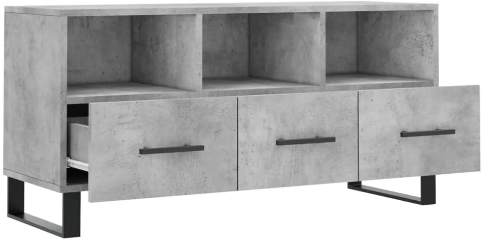 TV staliukas Televizoriaus spintelė, betono pilka, 102x36x50cm, mediena