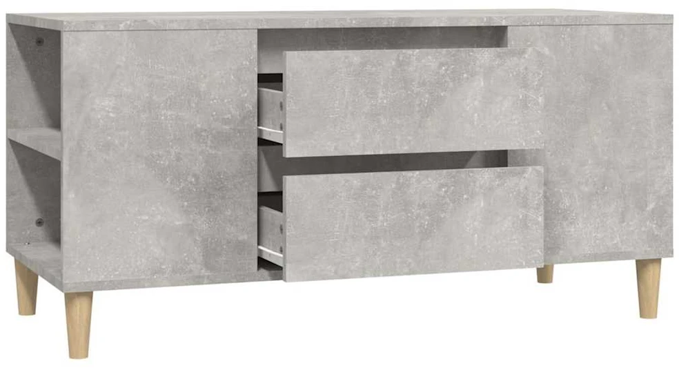 TV staliukas Televizoriaus spintelė, betono pilka, 102x44,5x50cm, mediena