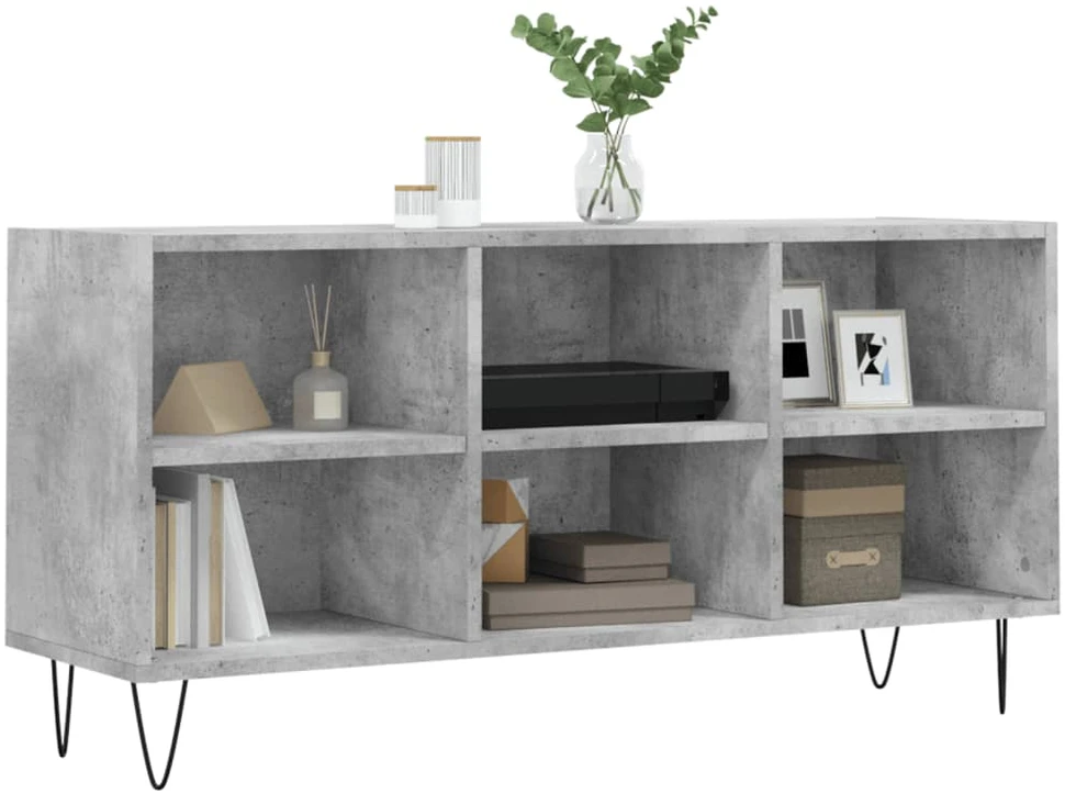 TV staliukas Televizoriaus spintelė, betono pilka, 103,5x30x50cm, mediena