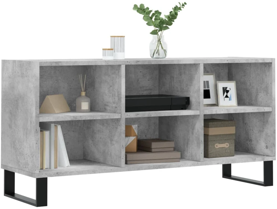 TV staliukas Televizoriaus spintelė, betono pilka, 103,5x30x50cm, mediena