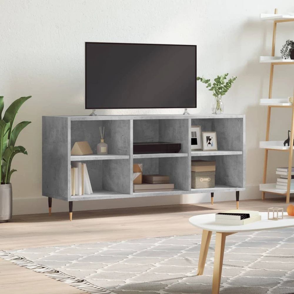 TV staliukas Televizoriaus spintelė, betono pilka, 103,5x30x50cm, mediena
