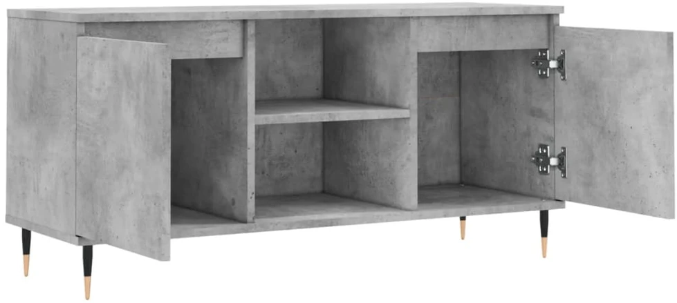 TV staliukas Televizoriaus spintelė, betono pilka, 104x35x50cm, mediena