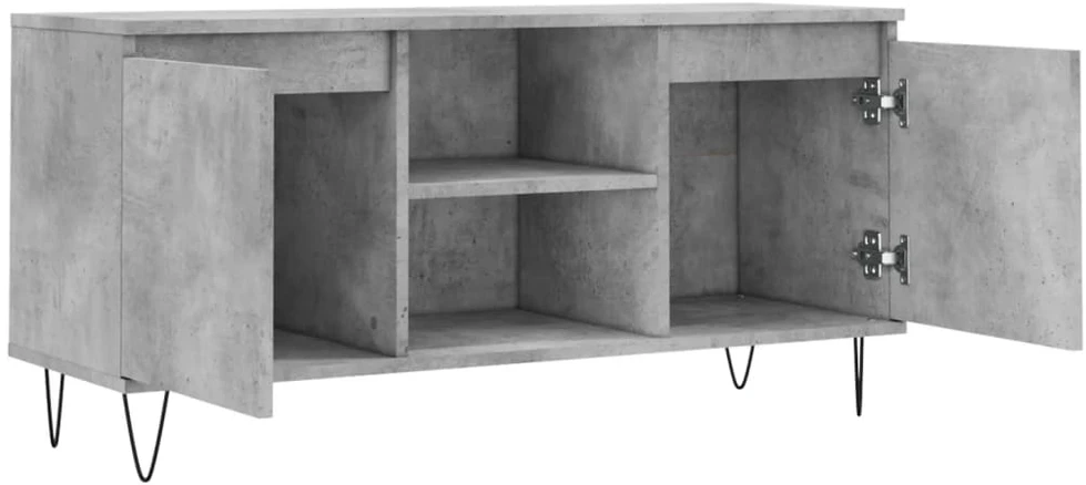 TV staliukas Televizoriaus spintelė, betono pilka, 104x35x50cm, mediena