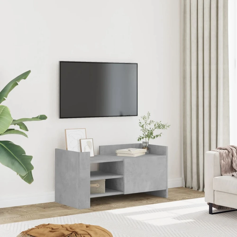 TV staliukas Televizoriaus spintelė, betono pilka, 104x35x50cm, mediena