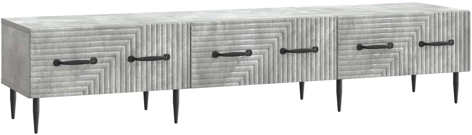 TV staliukas Televizoriaus spintelė Betono pilka 147 x 34,5 x 30 cm