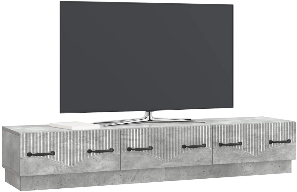 TV staliukas Televizoriaus spintelė Betono pilka 147 x 34,5 x 27 cm